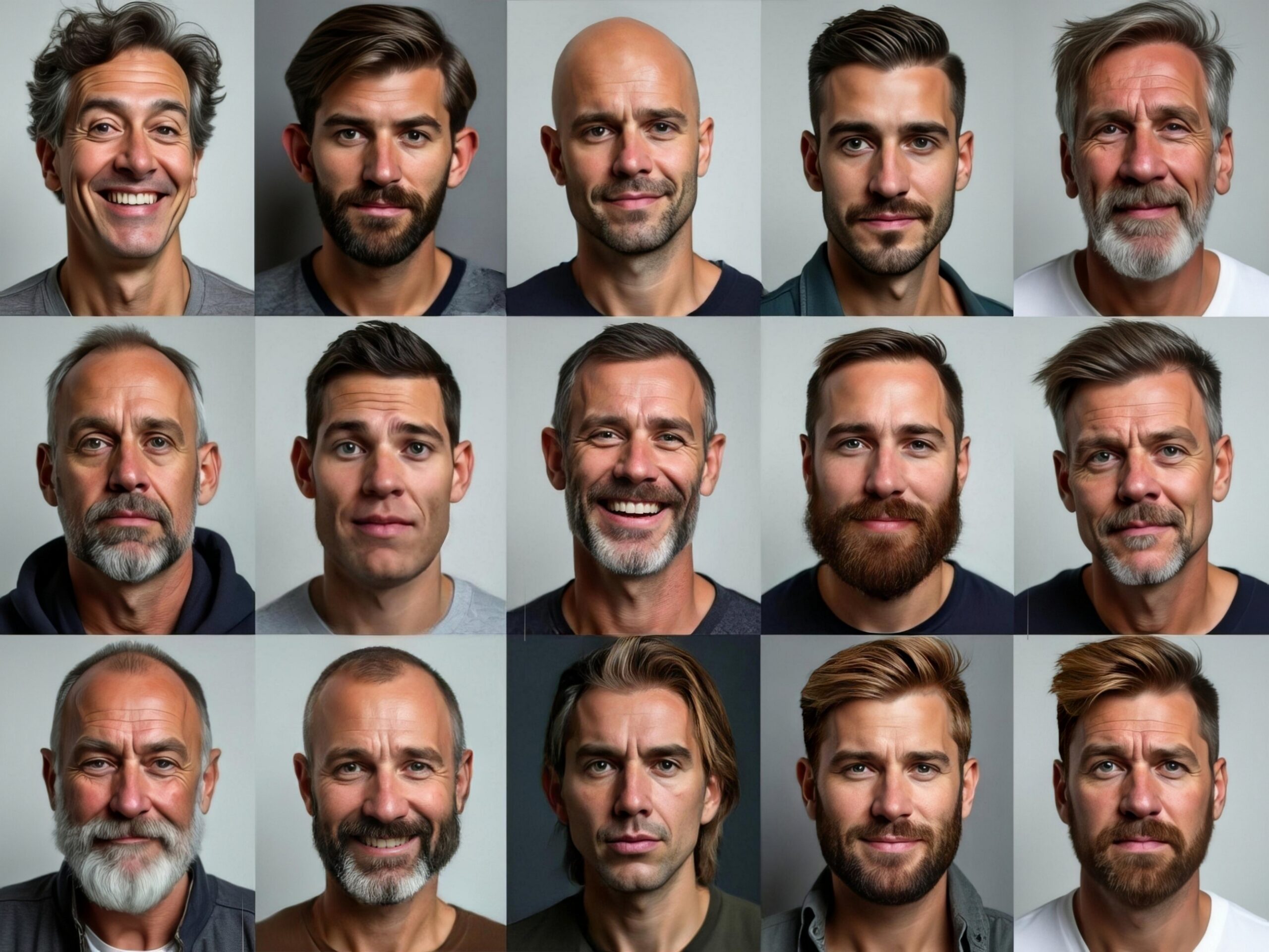 Mosaïque visages d'hommes