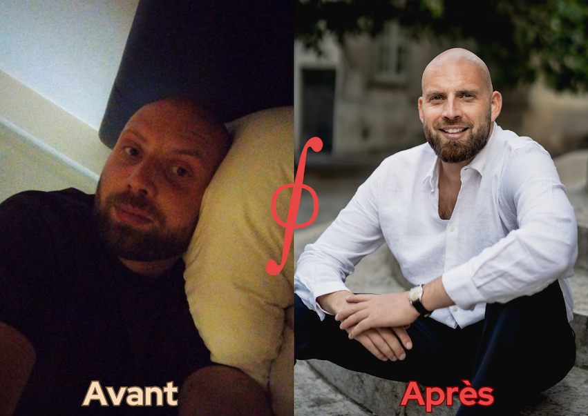 Photos avant/après relooking d'un homme