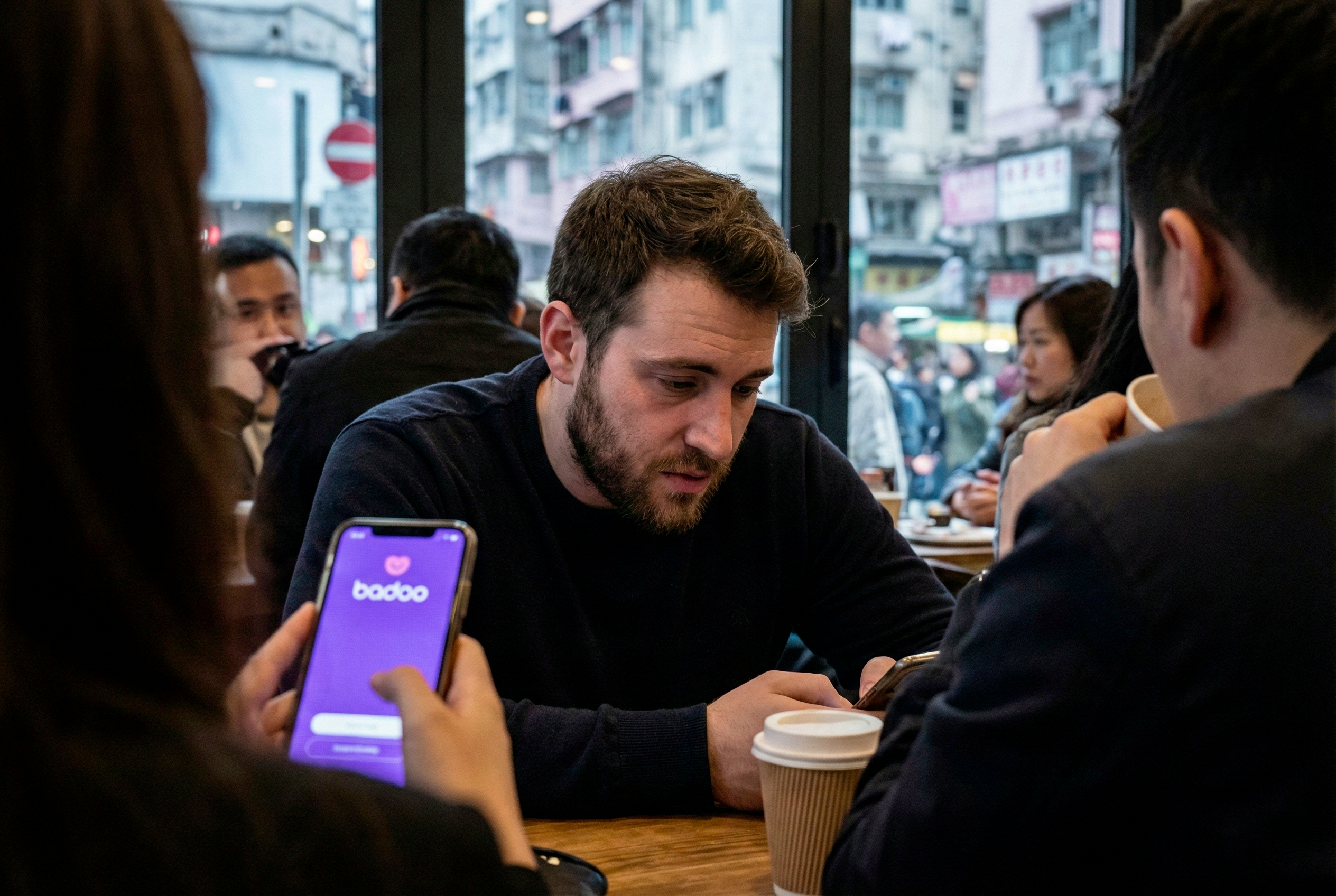 Homme café triste Badoo