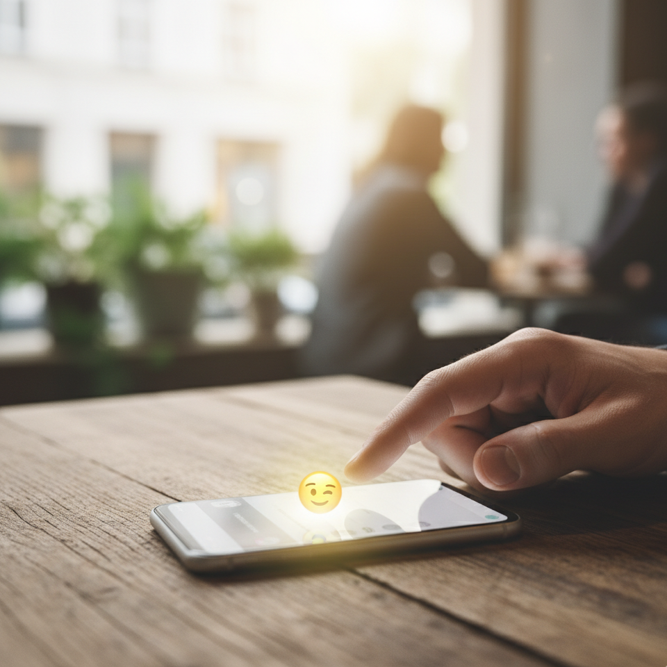 Communication Digitale : Un Émoticône dans un Cadre Social