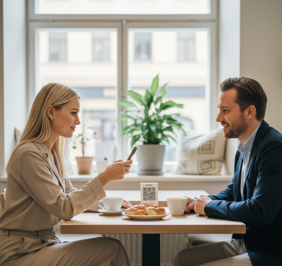 Pause Café et Connexion Moderne au Restaurant
