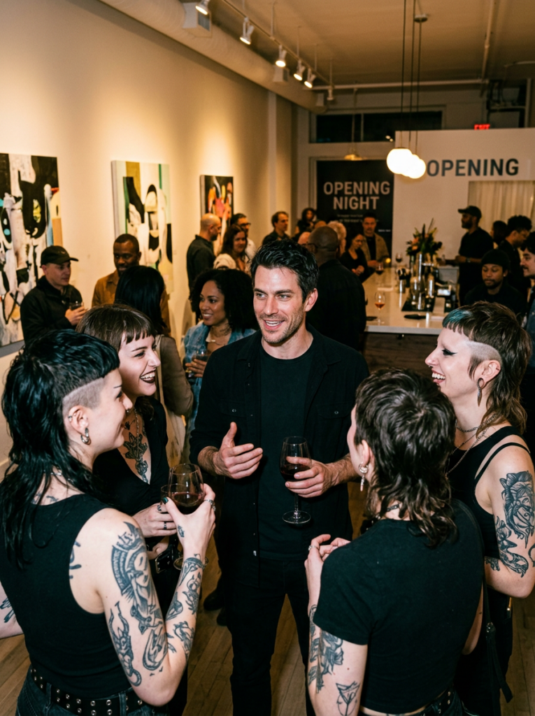 Soirée d'Ouverture Animée à la Galerie d'Art