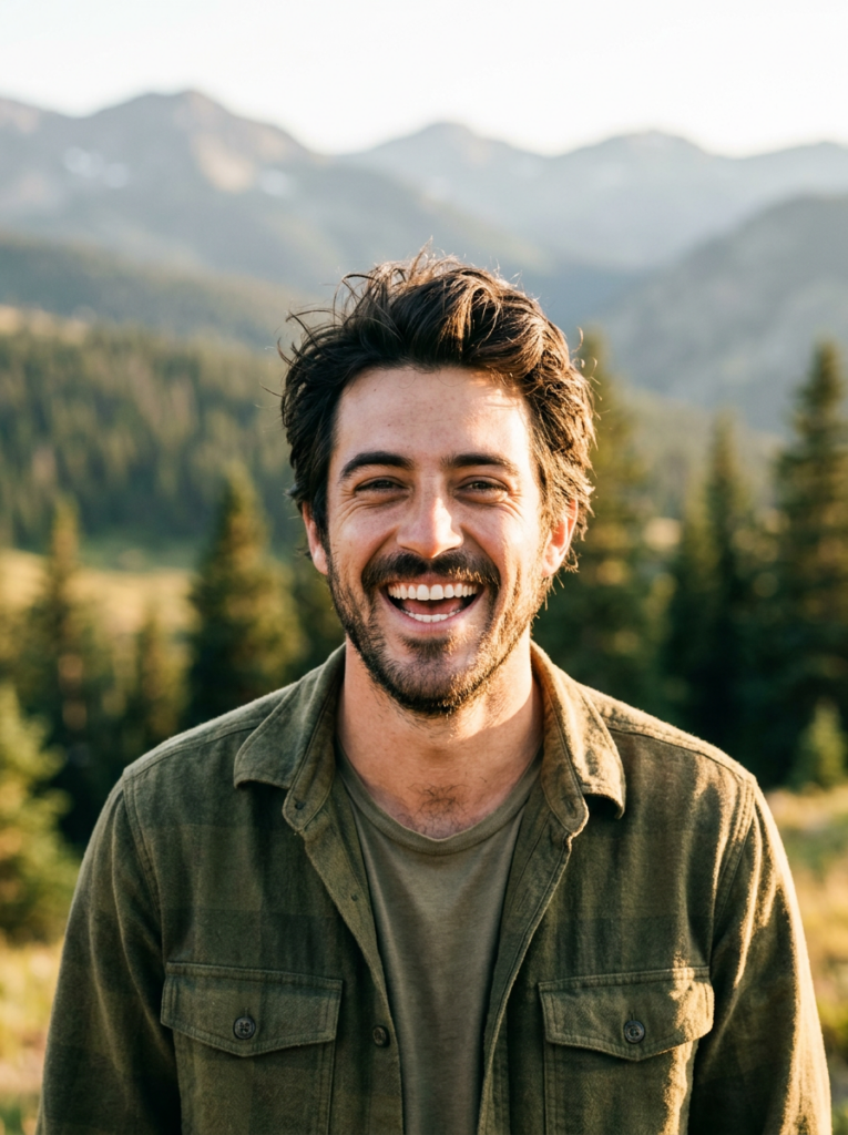 Sourire Radieux en Pleine Nature