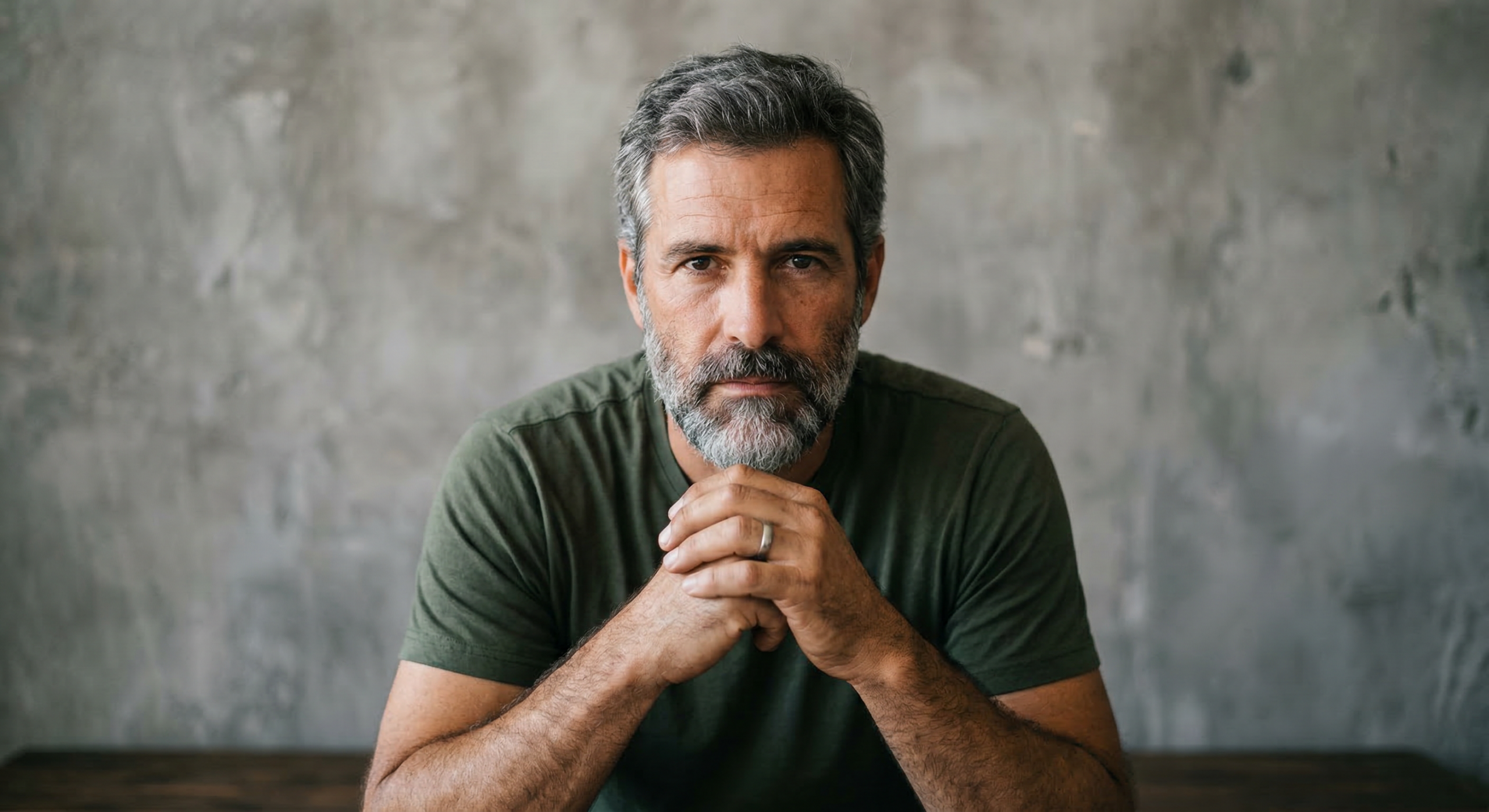 Portrait homme regard profond