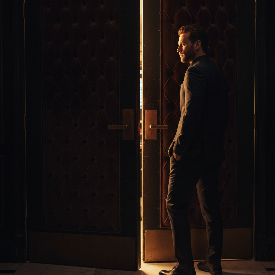 Porte Entrouverte et Lumière Éblouissante