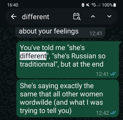 Extrait conversation WhatsApp